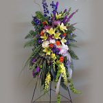 funeral flower easel spray