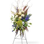 funeral flower easel spray