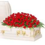 100 red rose casket spray