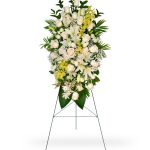 funeral flower easel spray