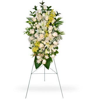 funeral flower easel spray