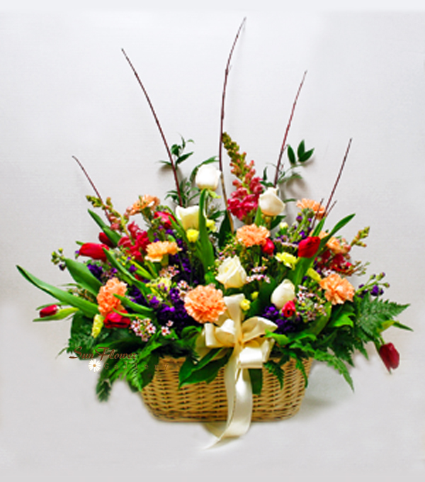 Sympathy Flower Basket