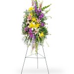 funeral flower easel spray