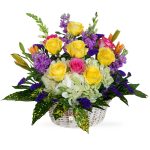 sympathy flower basket