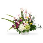 sympathy flower basket