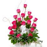 sympathy flower basket