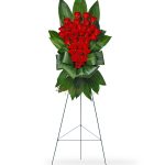 Funeral flower easel spray