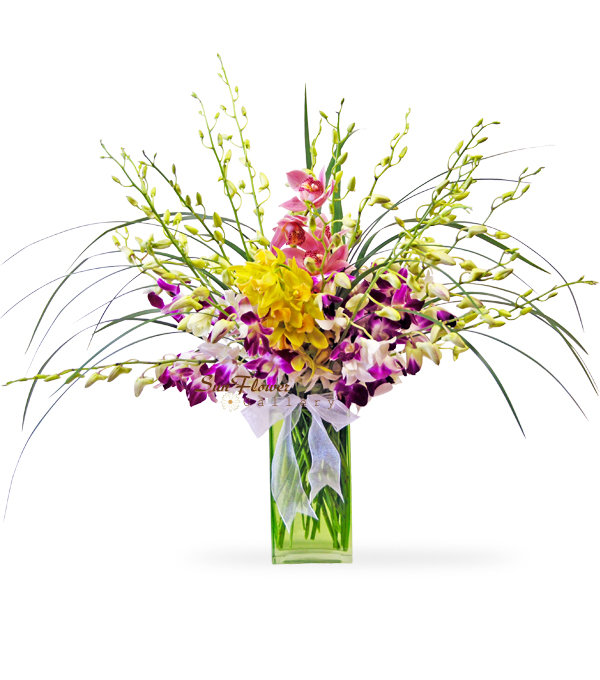 orchid sympathy bouquet