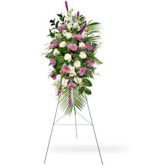 funeral flower easel spray