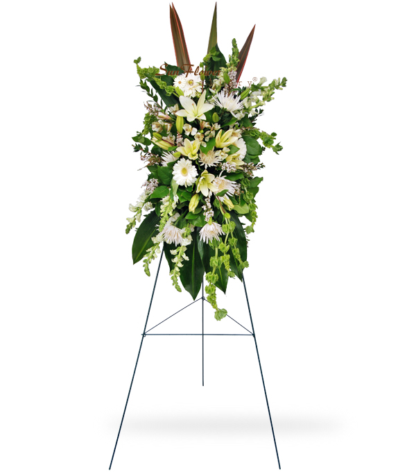 funeral flower easel spray