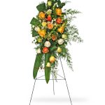 funeral flower easel spray