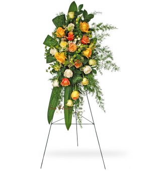 funeral flower easel spray