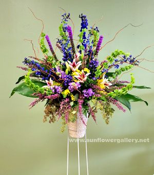 funeral flower standing spray