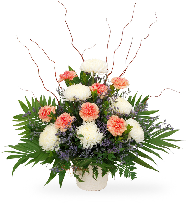 sympathy flower basket