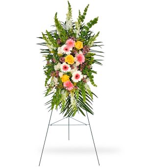 funeral flower easel spray