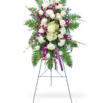 funeral flower easel spray