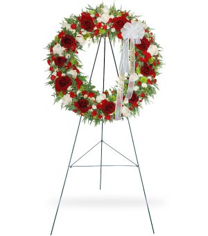 funeral flower wreath