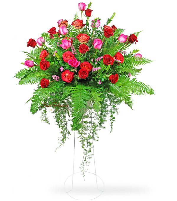 funeral flower standing spray