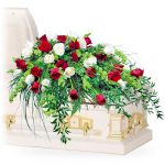 rose symphony casket flowers