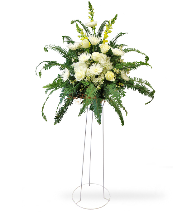 funeral flower standing spray