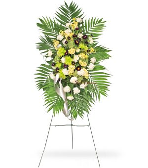 funeral flower easel spray