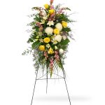 funeral flower easel spray