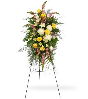 funeral flower easel spray