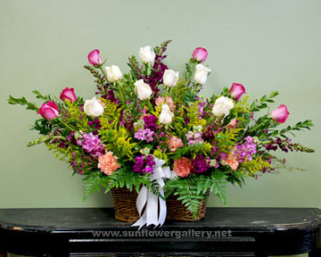 Sympathy Flower Basket