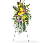 funeral flower easel spray