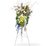 funeral flower easel spray