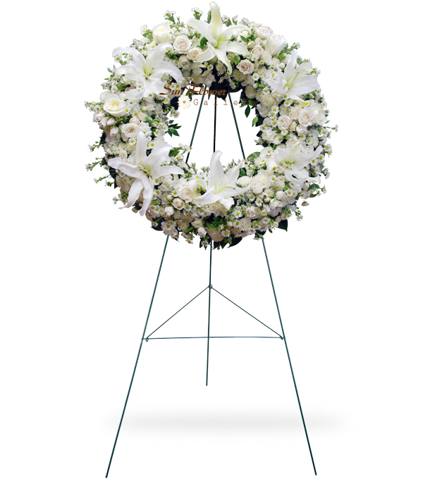 funeral flower wreath